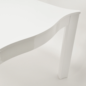 White lacquer sq table side top