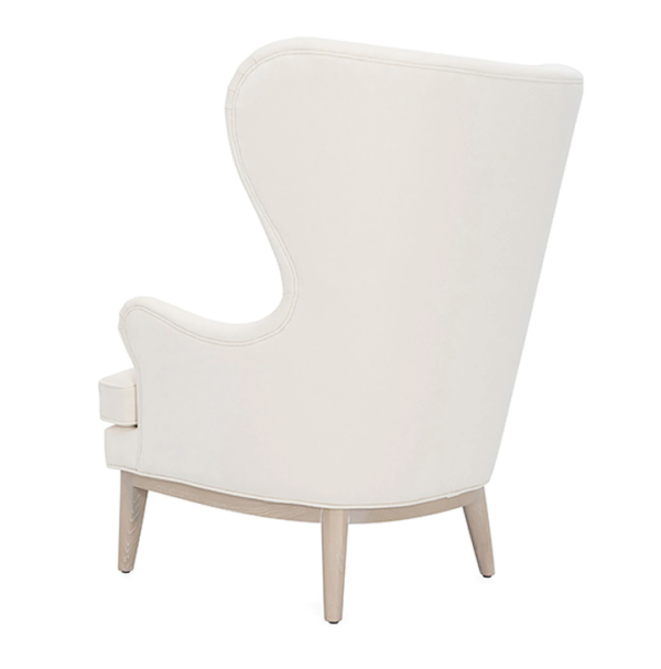 Frisco Ivory wing chair back side view