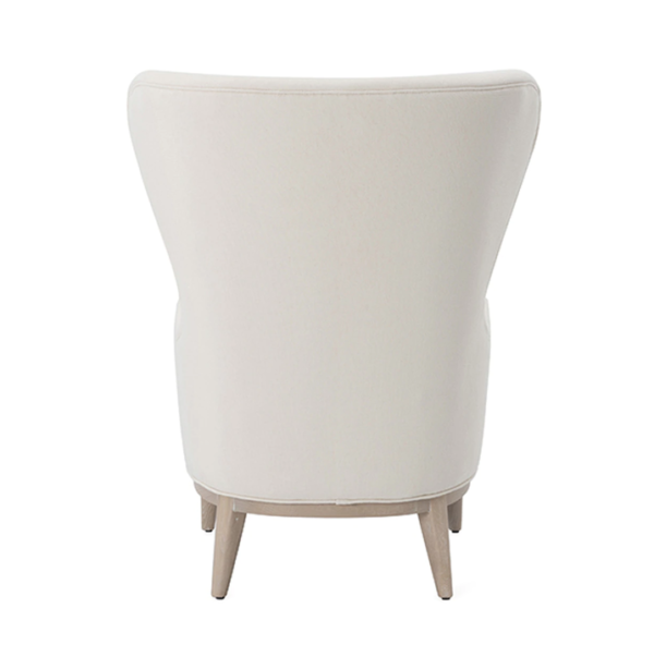 Frisco Ivory wing chair backside view
