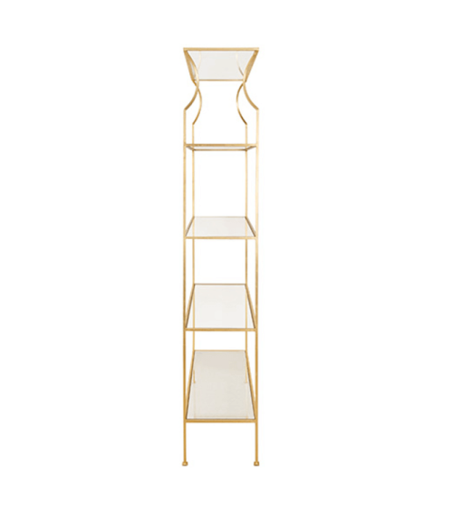 Dorothy Etagere in gold leaf side view