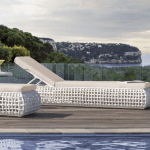 Dynasty Chaise in white lifestyle side view