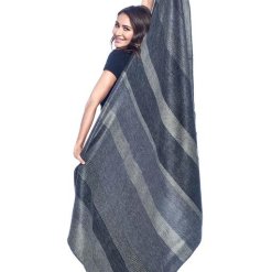 Charcoal Alpaca Throw backside