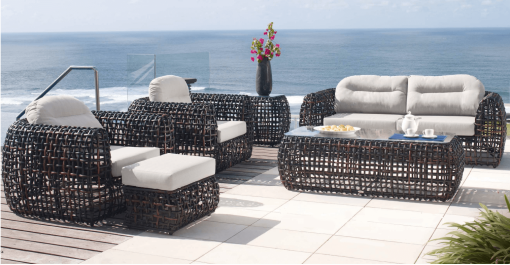 Dynasty chairs in Black mushroom color lifestyle.