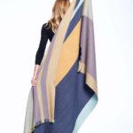 Indigo Gold Alpaca Throw back