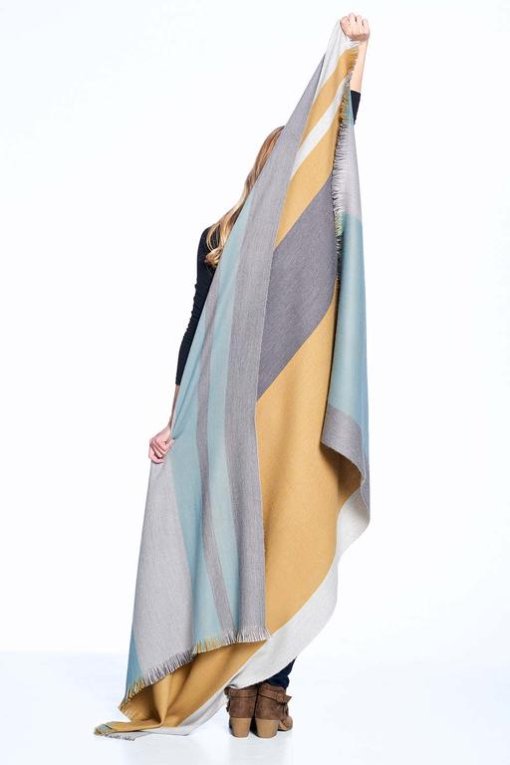 Mustard Seed Alpaca Throw front and back side