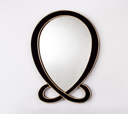 Gatzby mirror in black and gold.