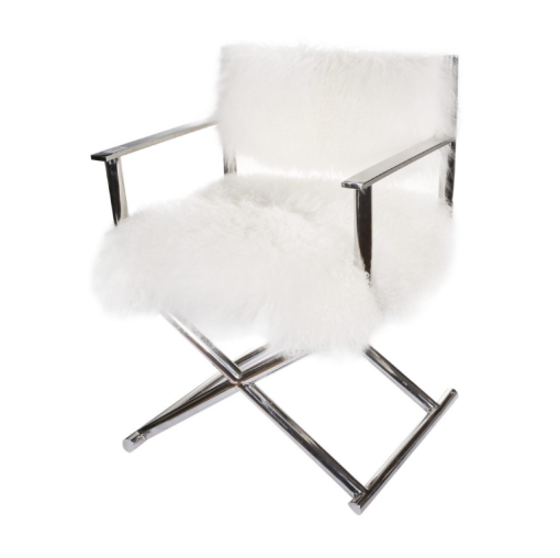 Directors Chair & Ottoman, Mongolian Fur - Image 2