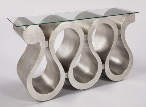 Silverleaf Swirl Console Table
