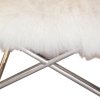 Directors Chair & Ottoman, Mongolian Fur - Silver Chair