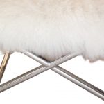 Directors Chair & Ottoman, Mongolian Fur - Silver Chair