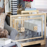 Ophelia Antique Mirror Cabinet in Gold