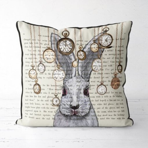Alice in Wonderland - Rabbit Time Pillow - Image 2