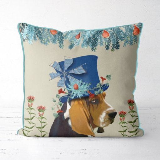 Milliners Collection - Basset Hound Pillow - Image 3