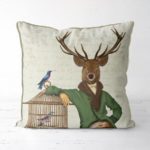 Woodland Critters - Deer & Bamboo Cage Pillow