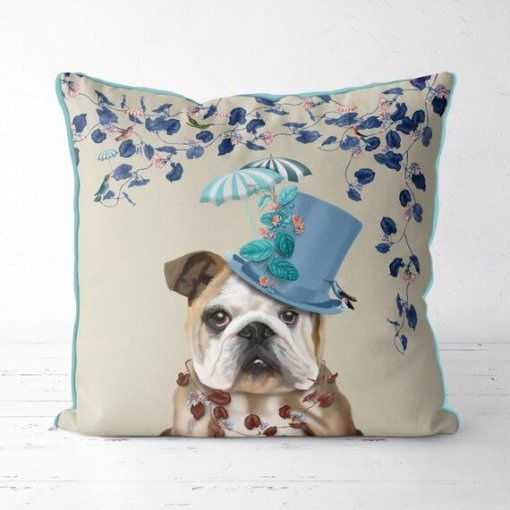 Milliners Collection - English Bulldog Pillow - Image 2