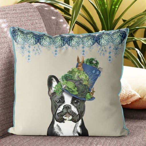 Milliners Collection - French Bulldog Pillow - Image 2