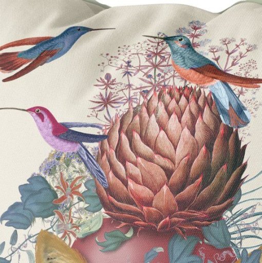 Birdkeepers Collection - Fox with Artichoke Pillow - Image 2
