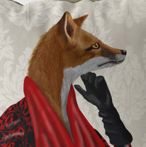 Woodland Critters - Lady Fox with Red Scarf Pillow - Image 3