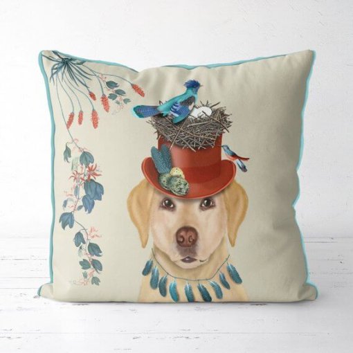 Milliners Collection - Yellow Labrador Pillow - Image 2