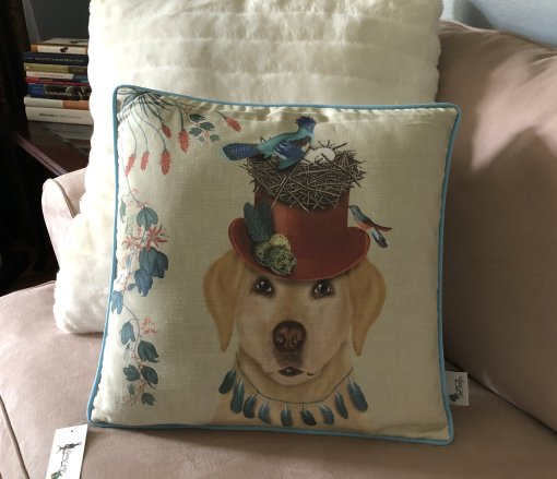 Milliners Collection - Yellow Labrador Pillow - Image 3