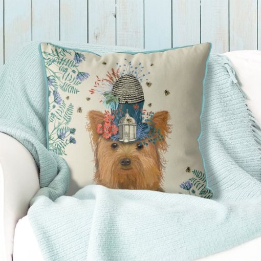 Milliners Collection - Yorkshire Terrier Pillow - Image 3