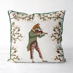 Minstrels Collection Fox in Cream Pillow