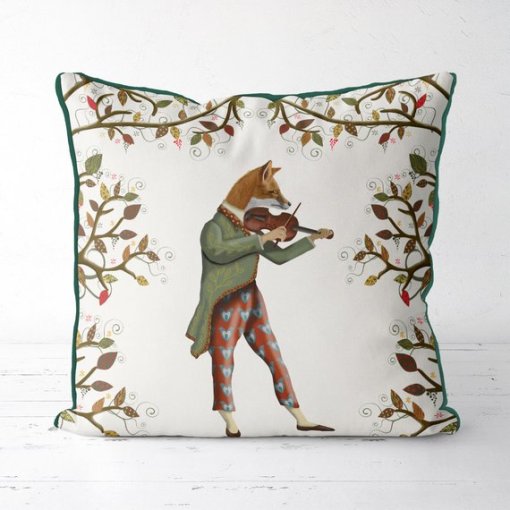 Minstrels Collection Fox in Cream Pillow