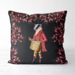 Minstrels Collection Badger in Black Pillow