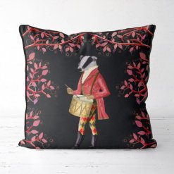 Minstrels Collection Badger in Black Pillow