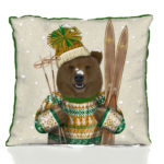 Christmas Bear with Ski's Pillow