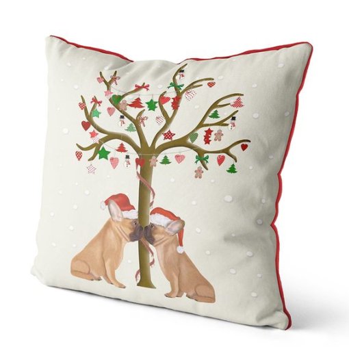 Christmas French Bulldogs Pillow - Image 2