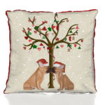 Christmas French Bulldogs Pillow