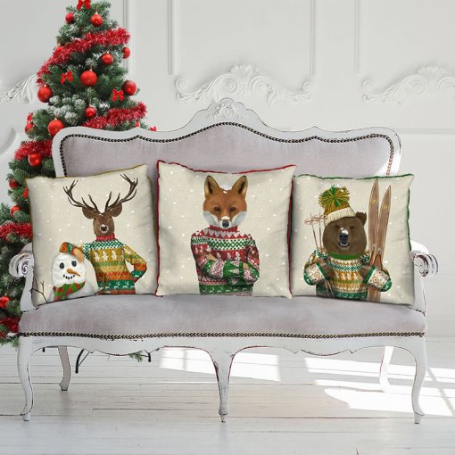 Christmas Bear with Ski's Pillow - Image 2