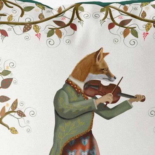 Minstrels Collection Fox in Cream Pillow - Image 4