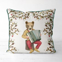 Minstrels Collection Bear in Cream Pillow