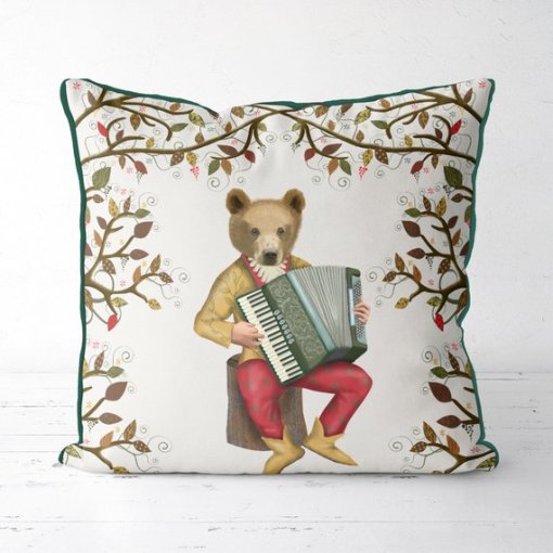 Minstrels Collection Bear in Cream Pillow