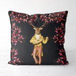 Minstrels Collection Deer in Black Pillow