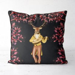 Minstrels Collection Deer in Black Pillow