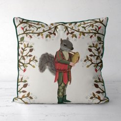 Minstrels Collection Squirrel in Cream Pillow