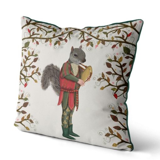 Minstrels Collection Squirrel in Cream Pillow - Image 2