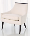 Boomerang white leather chair
