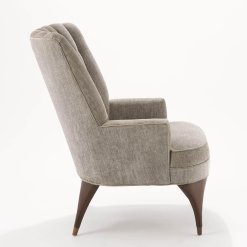 Duncan side view in Silversmith fabric
