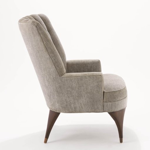 Duncan side view in Silversmith fabric