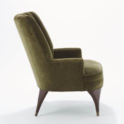Duncan Chair in moss side view.