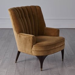 Duncan Chair in toast front right view.
