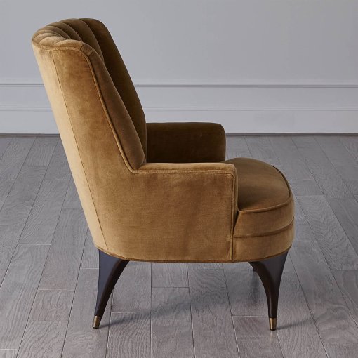 Duncan Chair in toast side view.