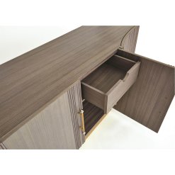 Mayfair media cabinet with top right drawer open