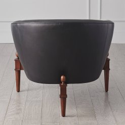 Mimi chair in black leather back view