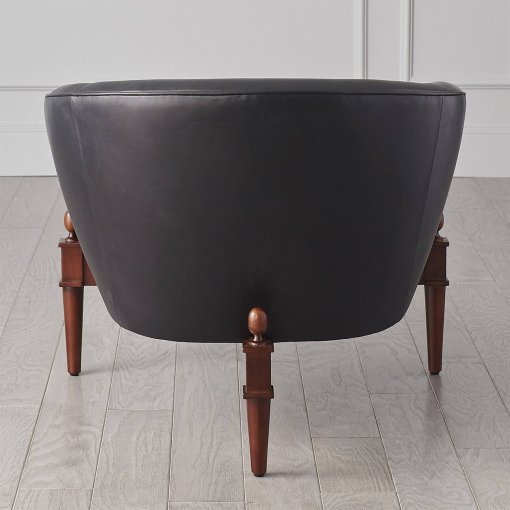 Mimi chair in black leather back view