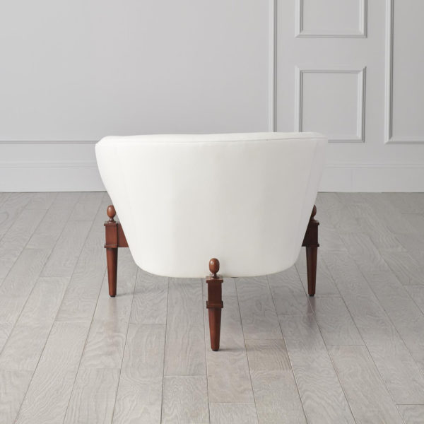 Mimi chair in White Leather backside